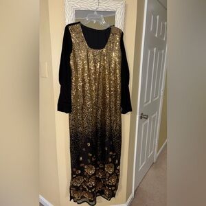 Black and Gold glittery dress